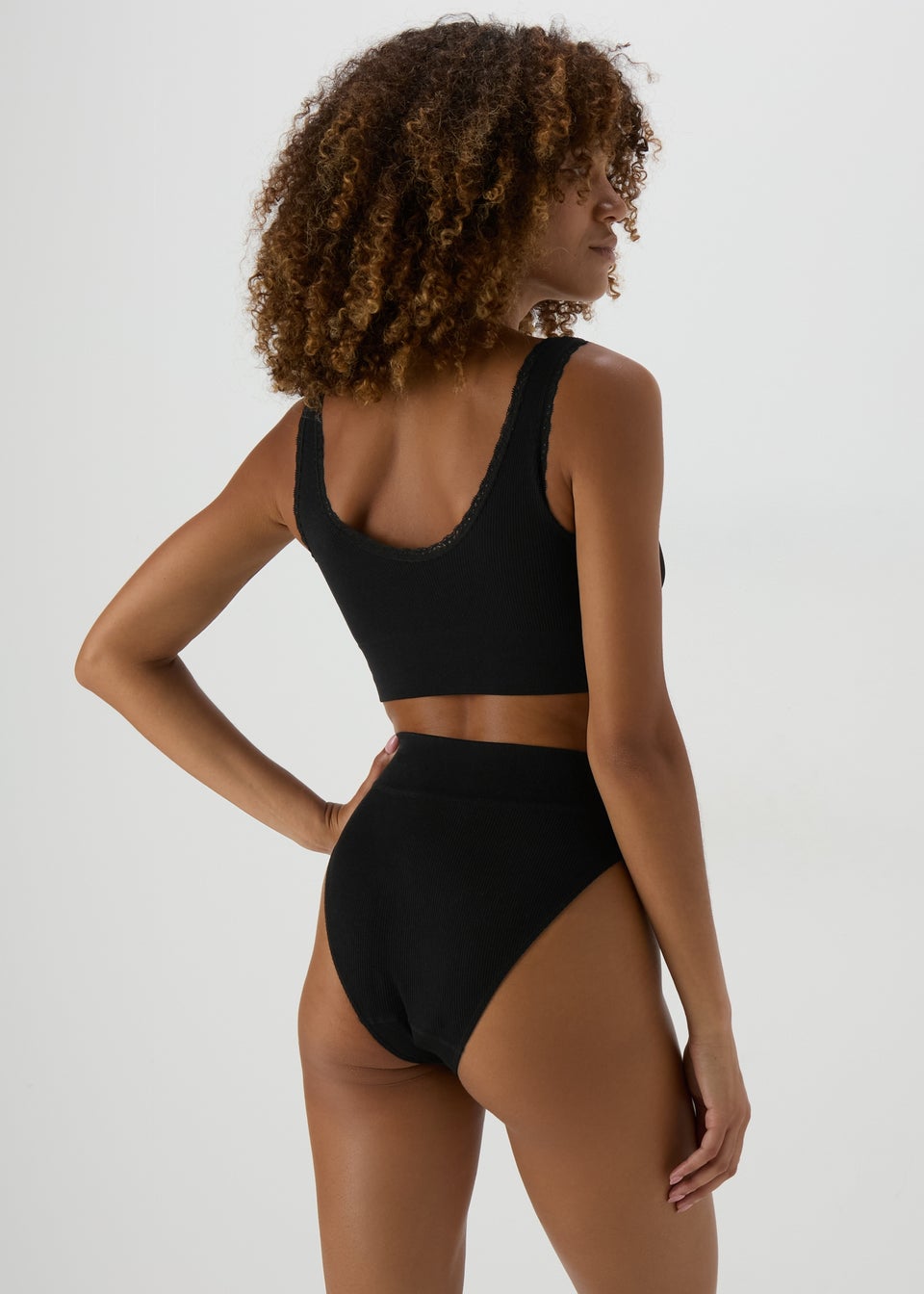 Black Seamless Bra & Briefs Set