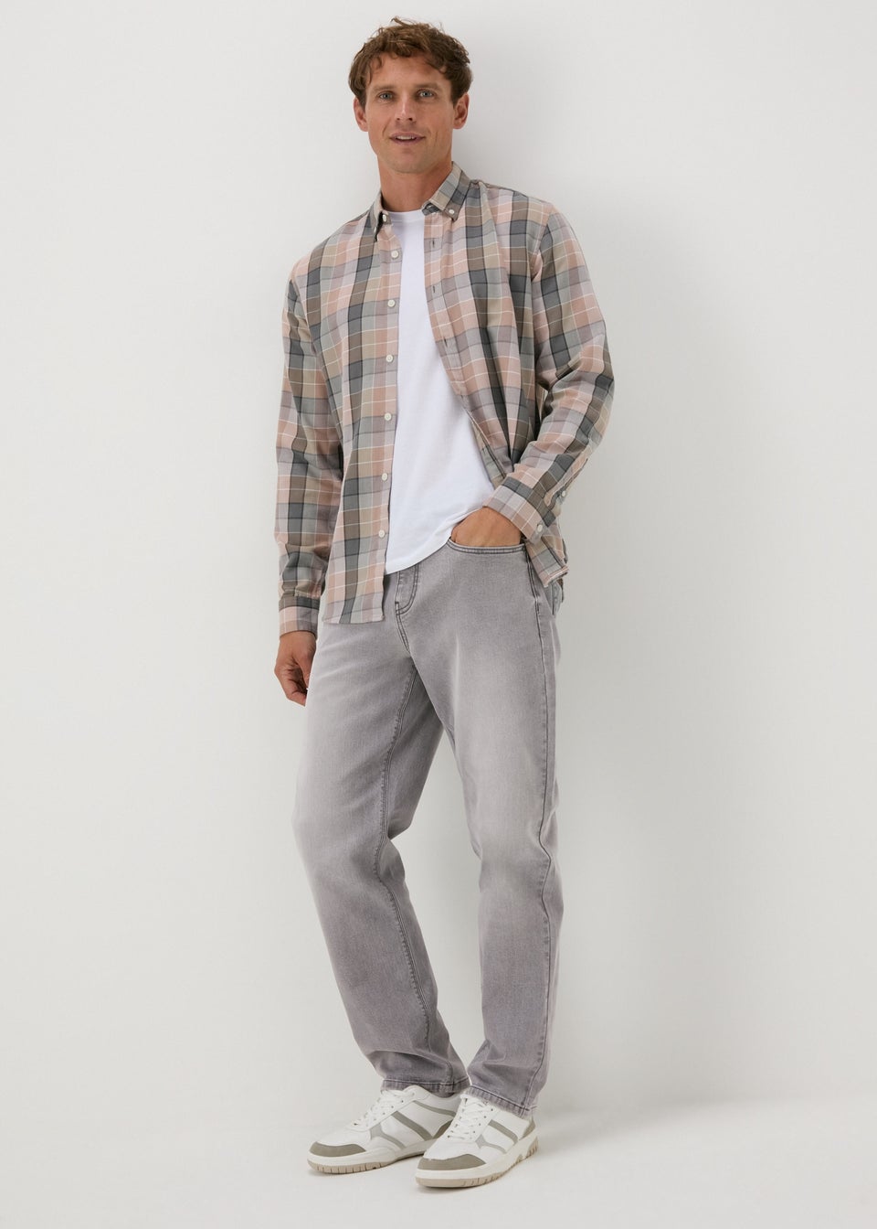 Grey Straight Fit Jeans