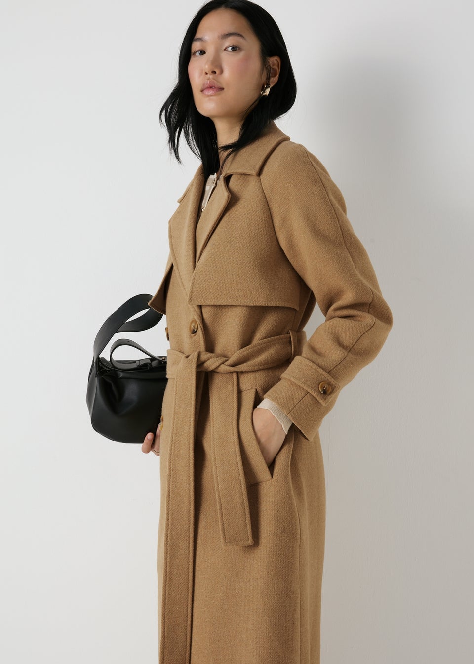 Et Vous Camel Wool Trench Coat Matalan