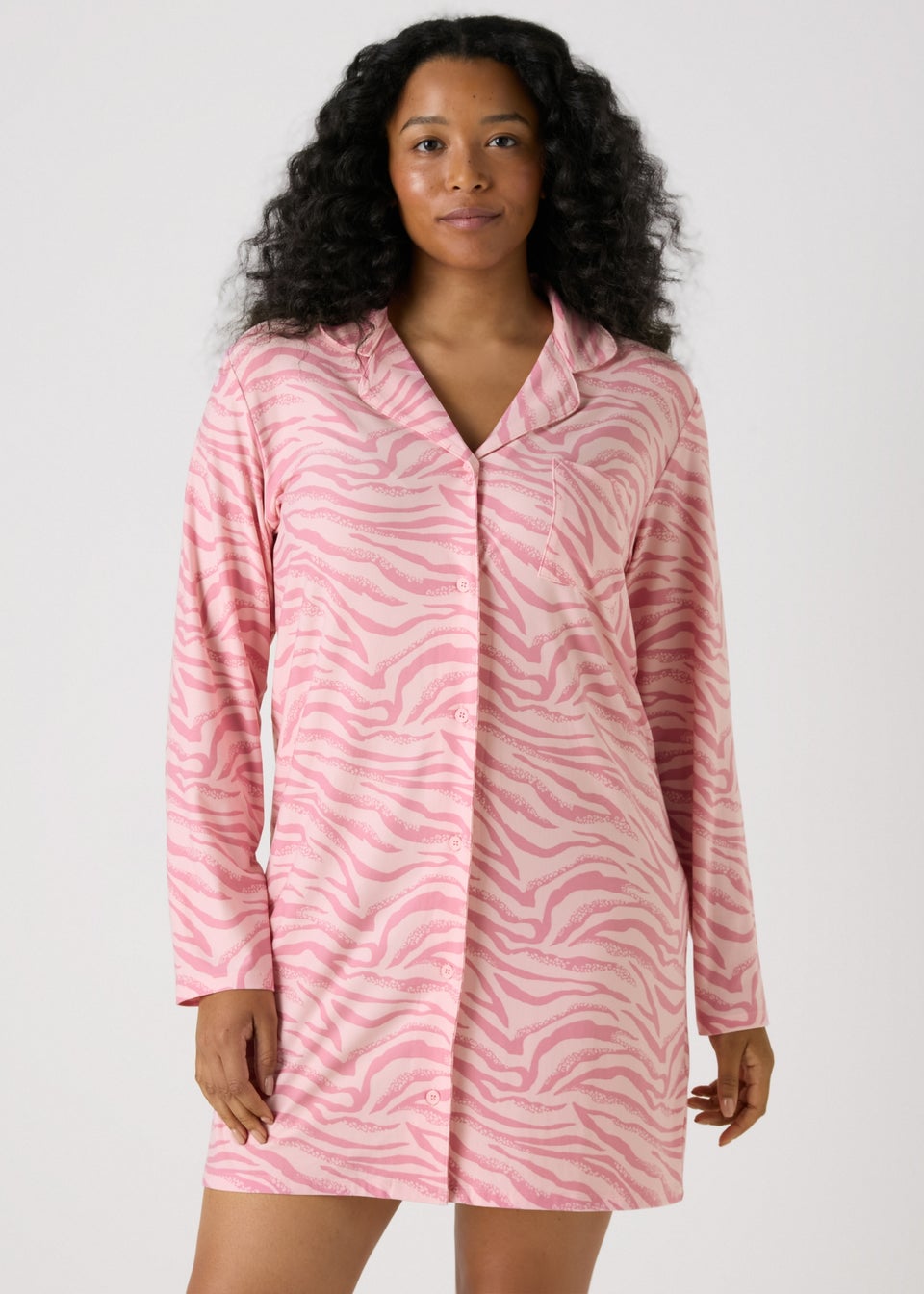 Pink Zebra Shirt Nightie