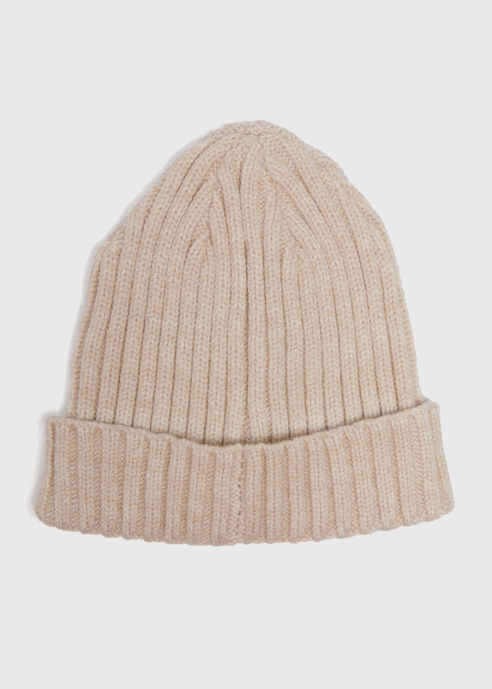 Baby Oatmeal Ribbed Beanie (Newborn-23mths)