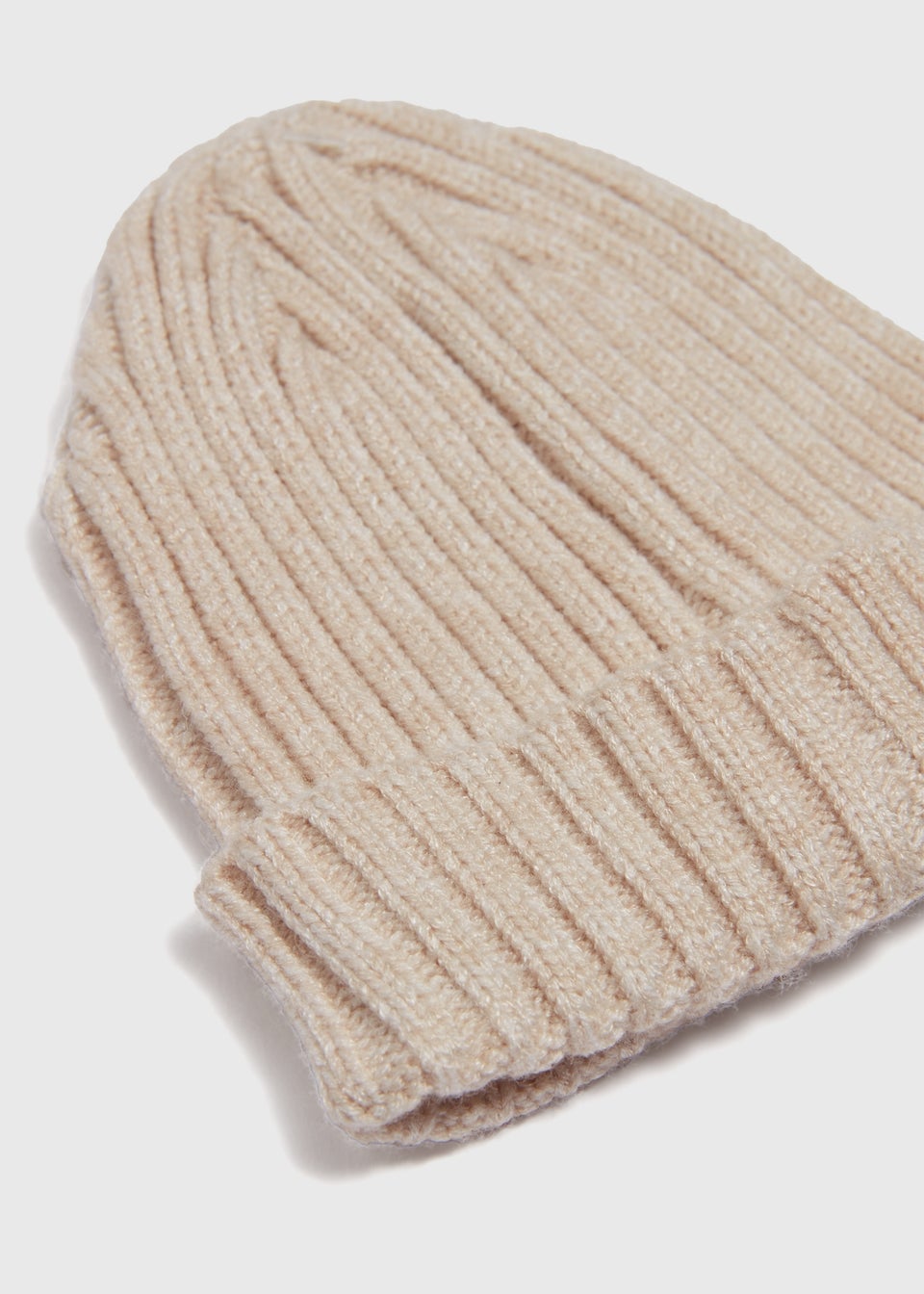 Baby Oatmeal Ribbed Beanie (Newborn-23mths)