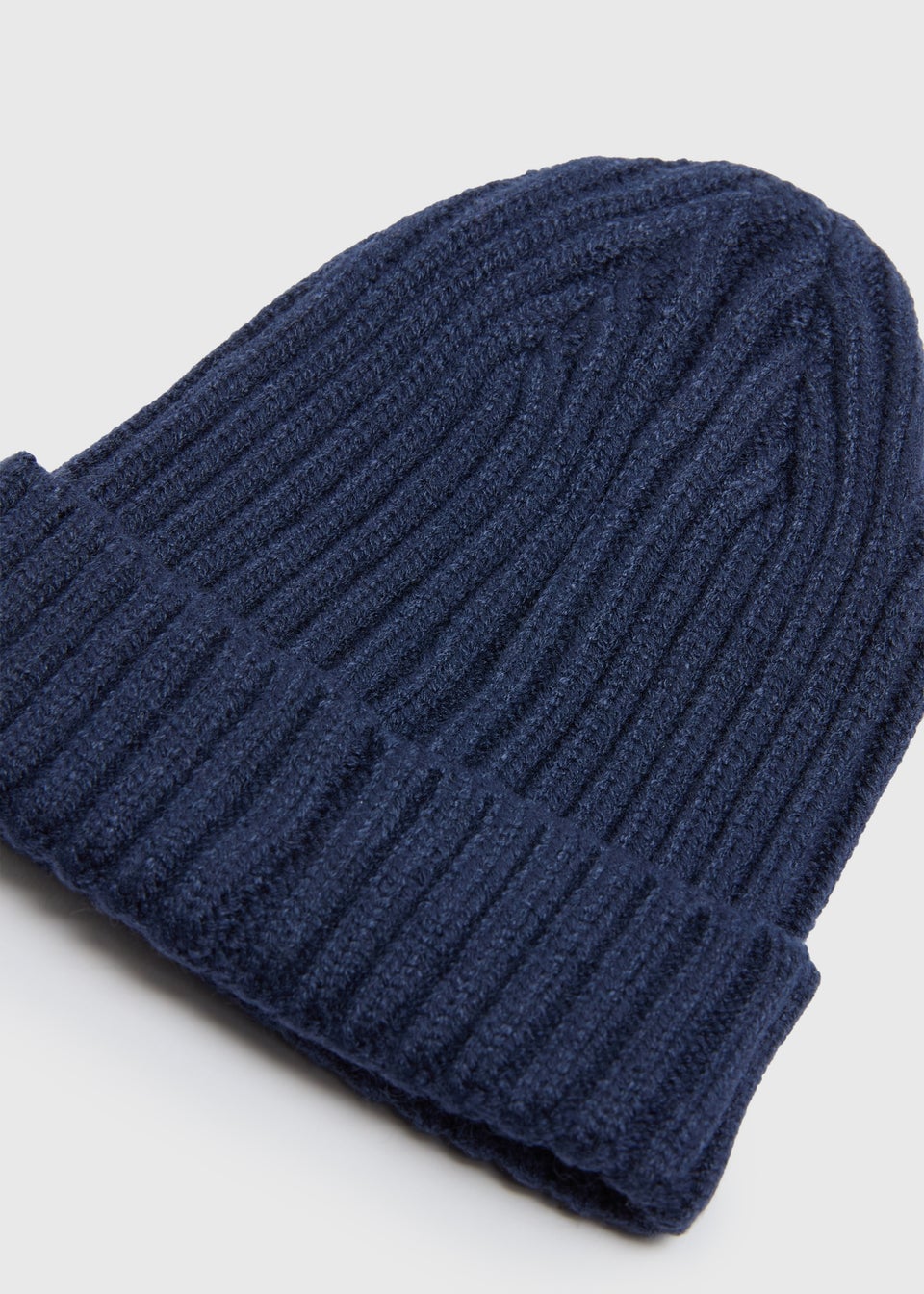 Baby Navy Ribbed Beanie (Newborn-23mths)