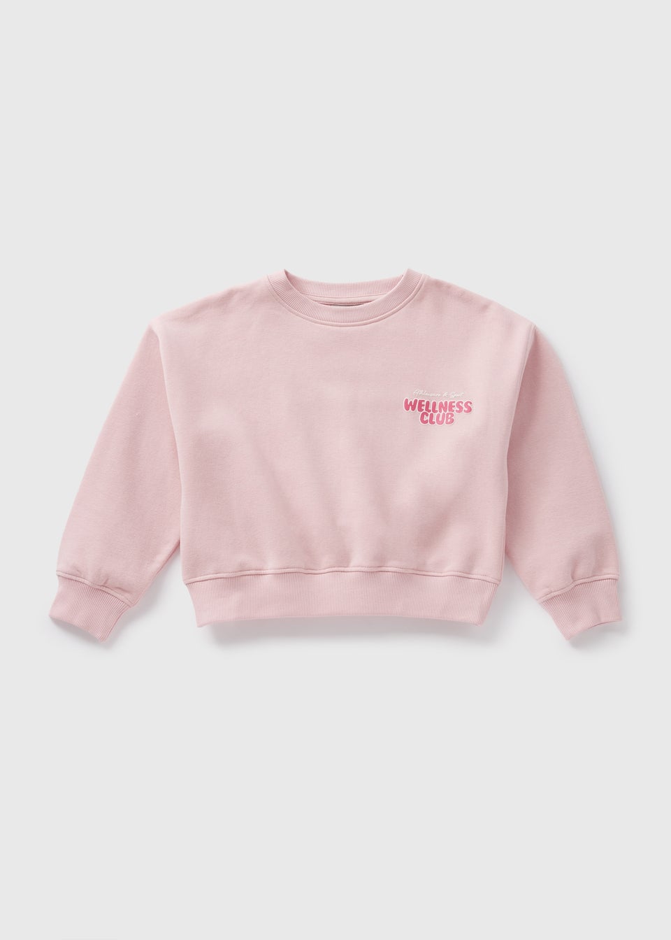 Girls Pink Wellness Club Sweatshirt 7 15yrs Matalan