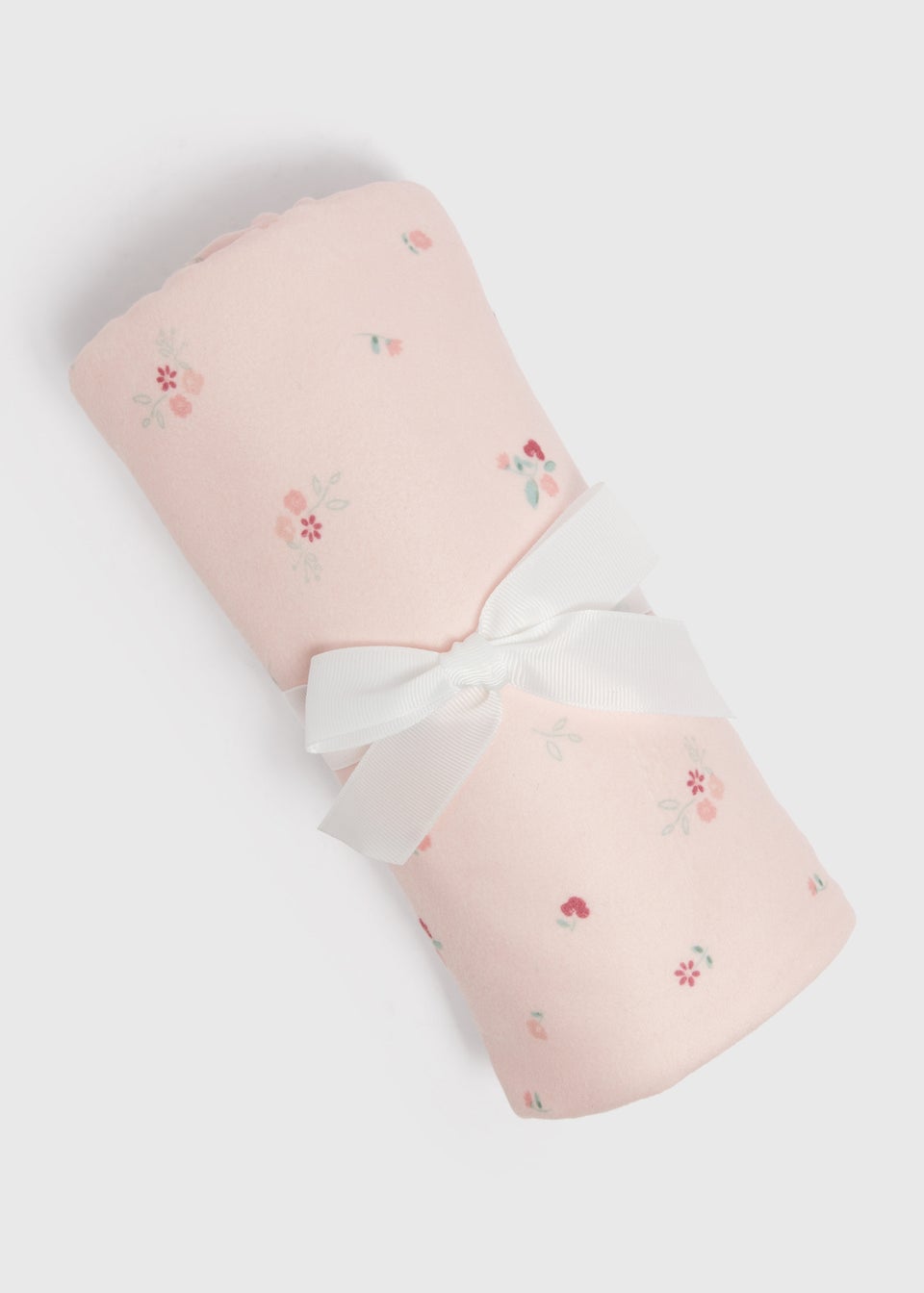 Baby Pink Floral Blanket Matalan