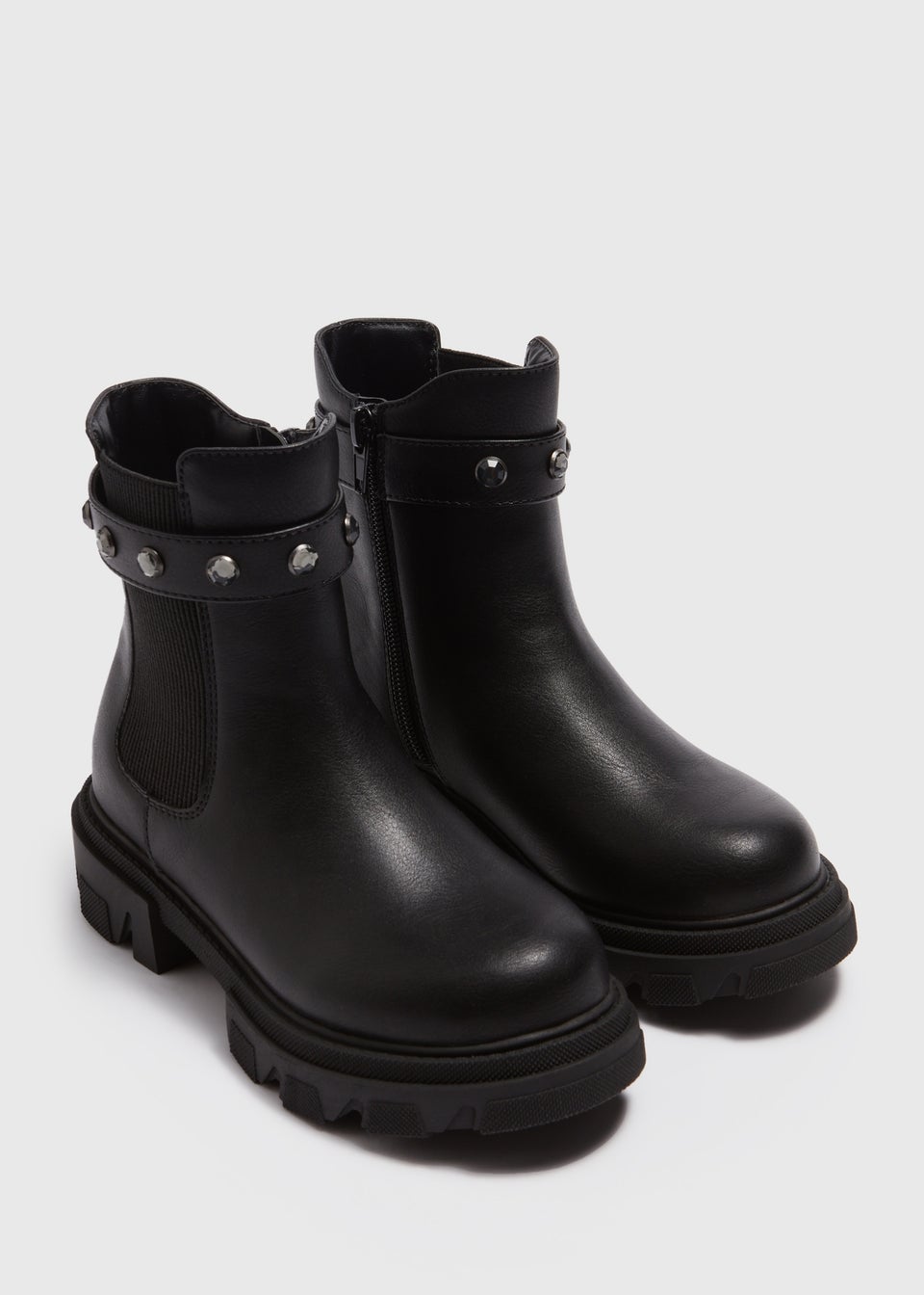 Girls Black Stud Chelsea Boots Younger 10 Older 5 Matalan