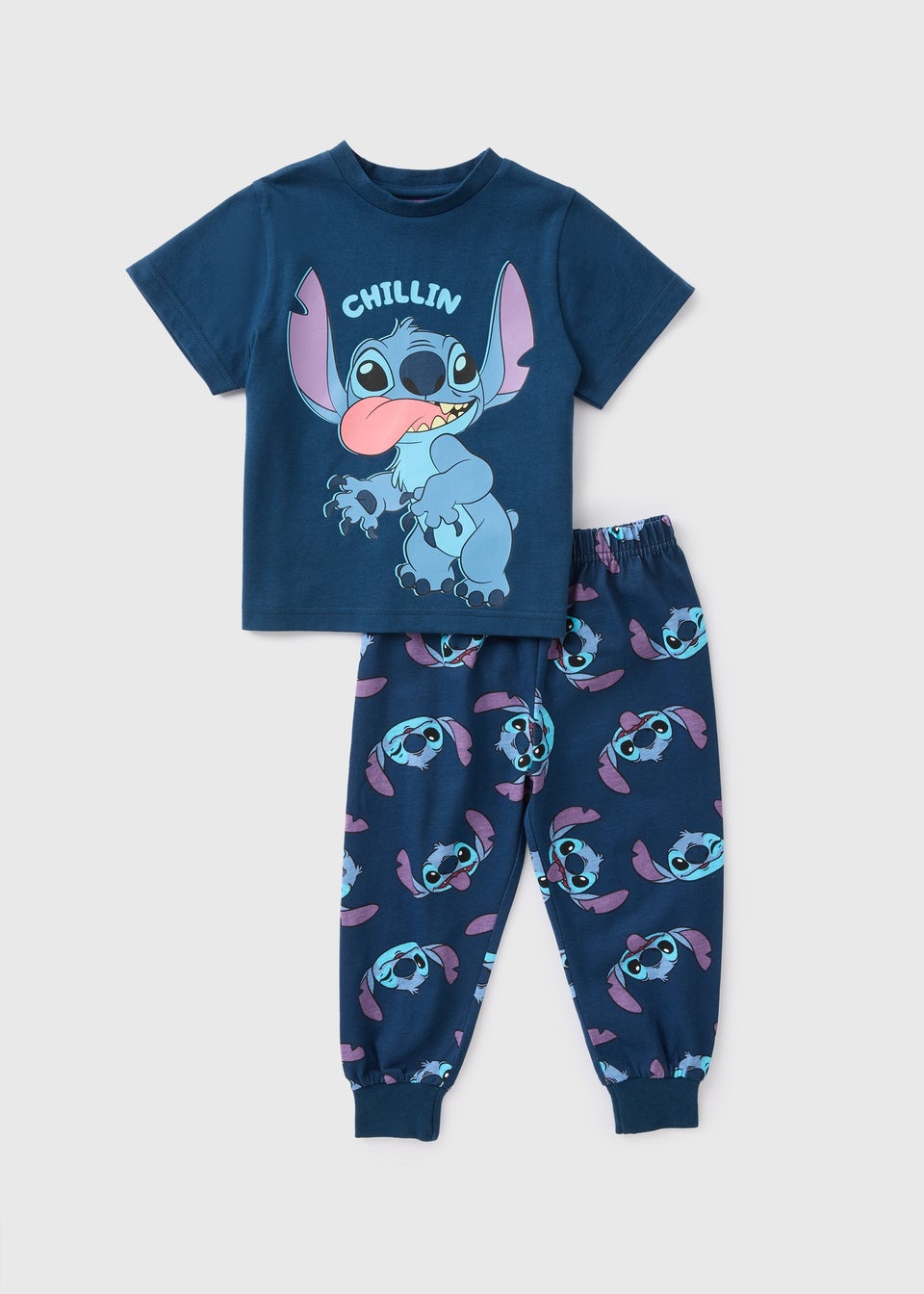 Disney Kids Stitch Top Bottom Pyjama Set 1 7yrs Matalan