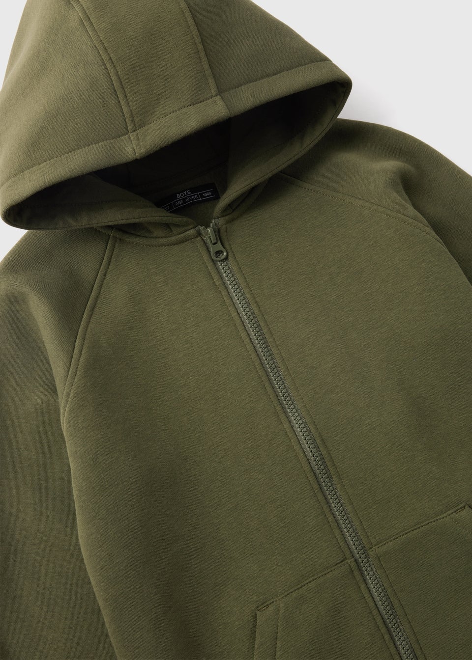 Boys Khaki Zip Up Hoodie (7-15yrs)