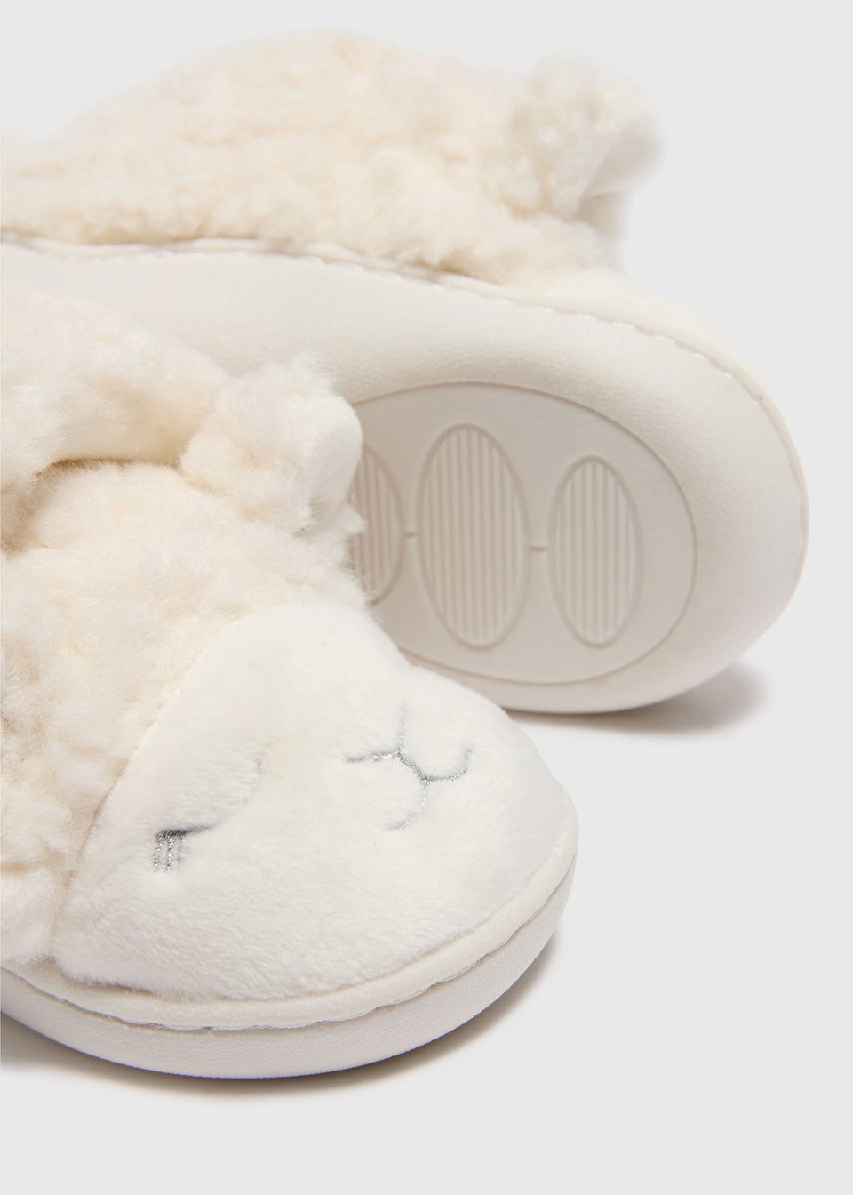 Kids Cream Sheep Slippers Younger 4 12 Matalan