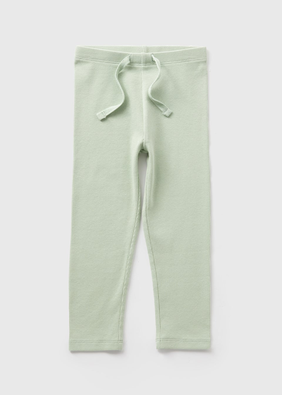 Girls Green Ribbed Leggings 1 7yrs Matalan