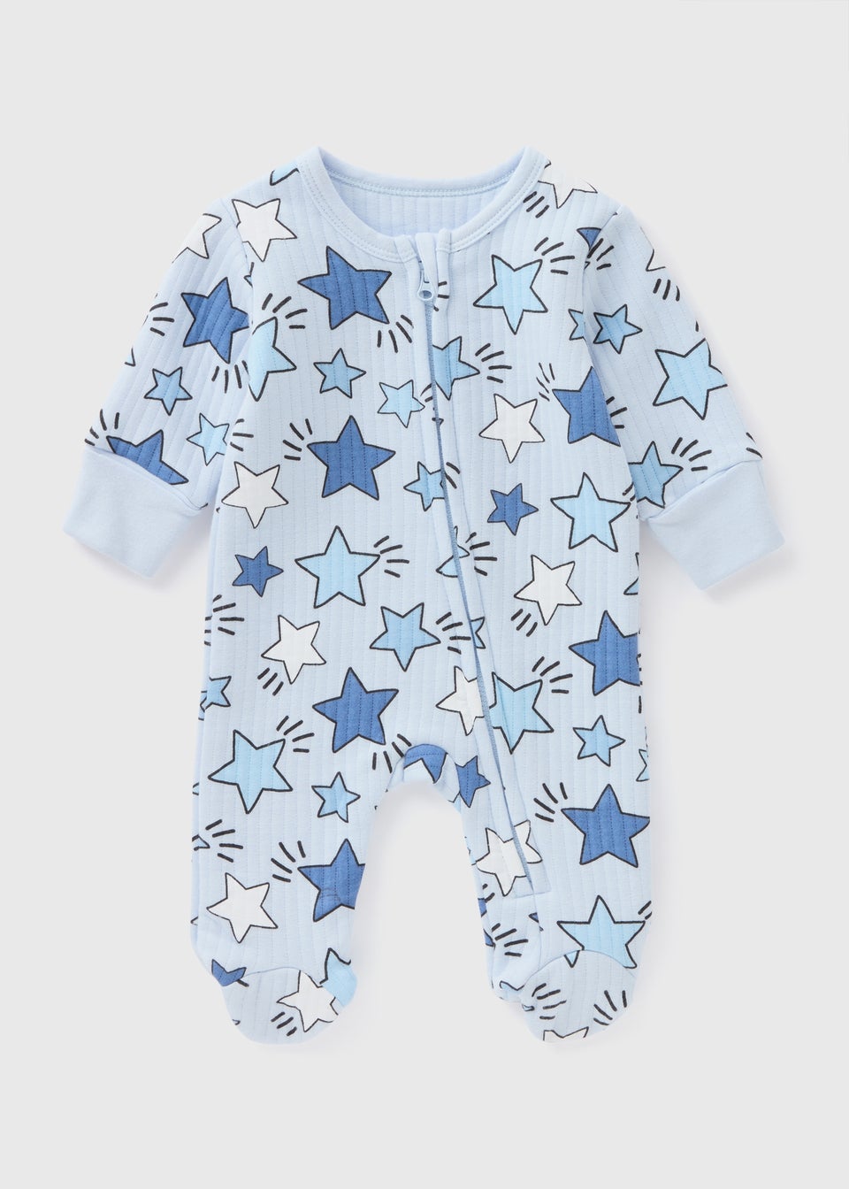 Baby Blue Star Sleepsuit (Newborn-18mths)
