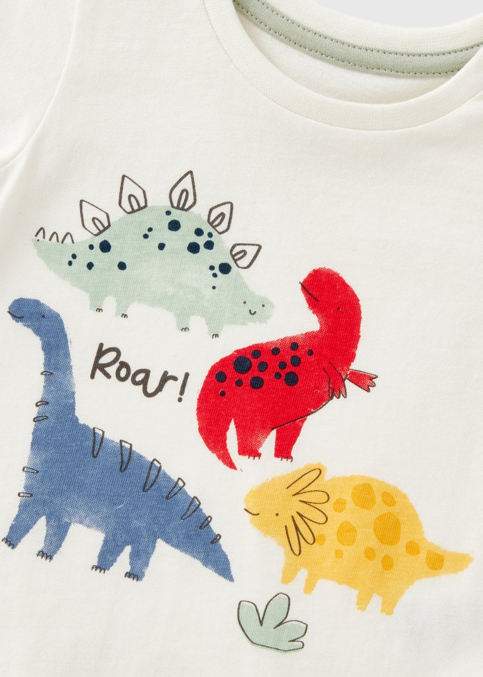 Baby Cream Dinosaur T-Shirt (Newborn-23mths)