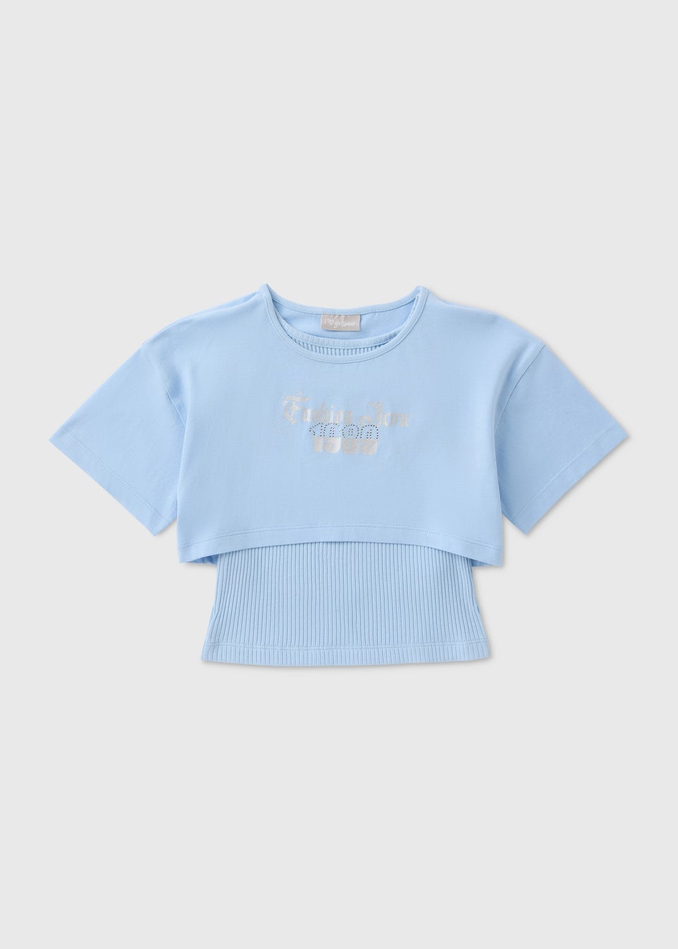 Girls Blue 2 in 1 Top 7 15yrs Matalan