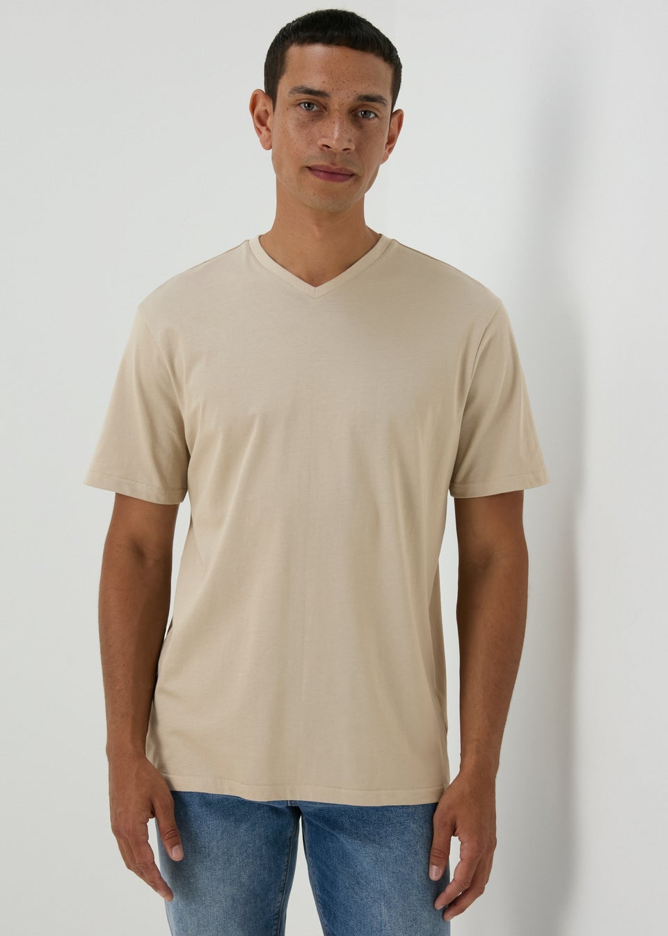 Stone V Neck Essential T-Shirt