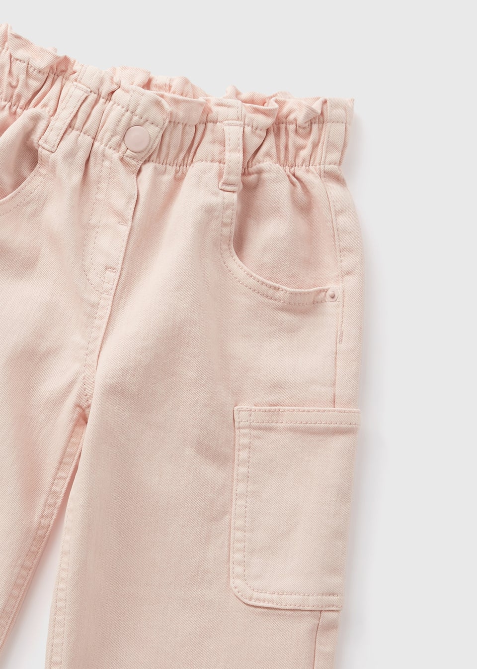 Girls Pink Paperbag Cargo Trousers (1-7yrs)