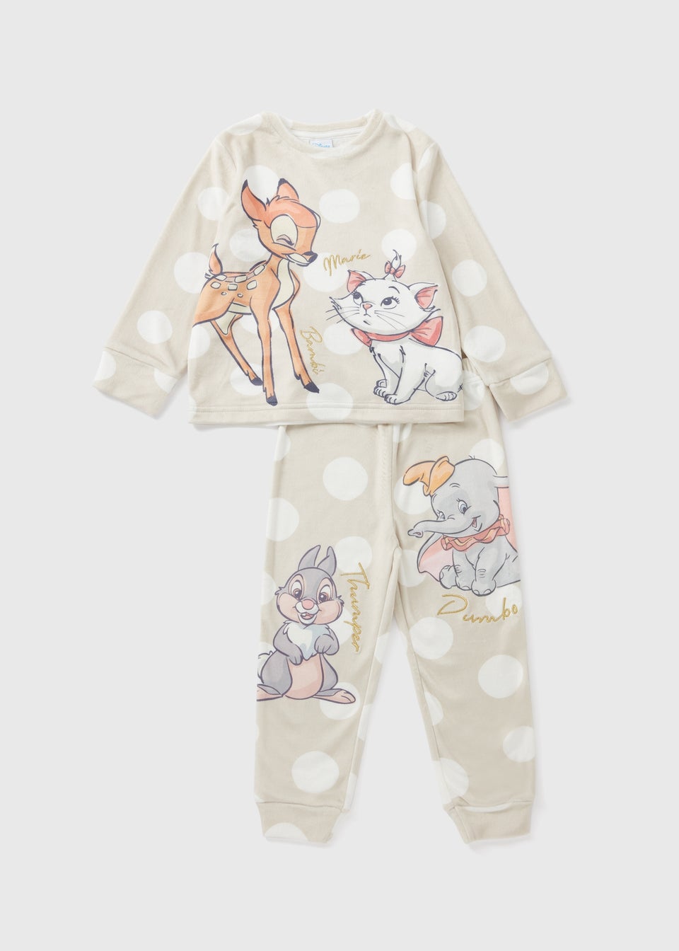 Disney Girls Cream Twosie Fleece Pyjama Set (9mths-7yrs)