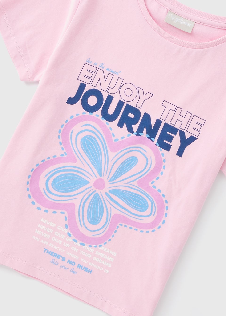 Girls Pink Enjoy The Journey T Shirt 7 15yrs Matalan