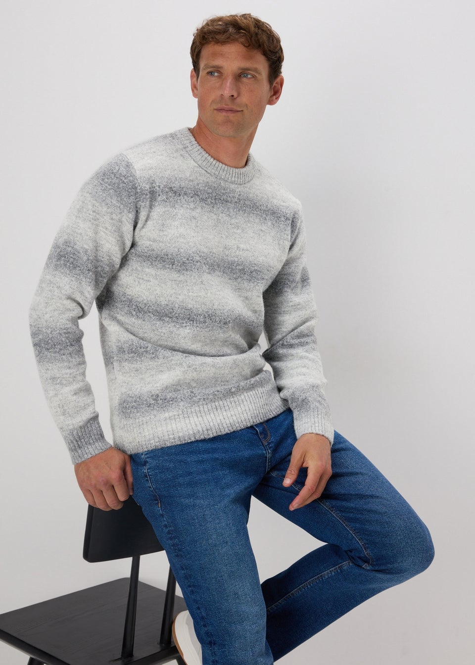Grey Ombre Knit Jumper Matalan