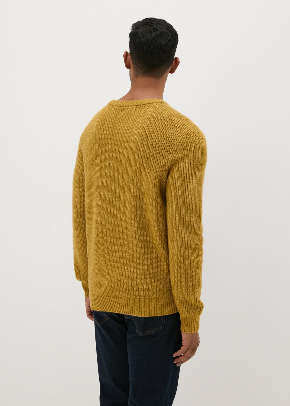 Mustard Ribbed Crew Neck Jumper Matalan