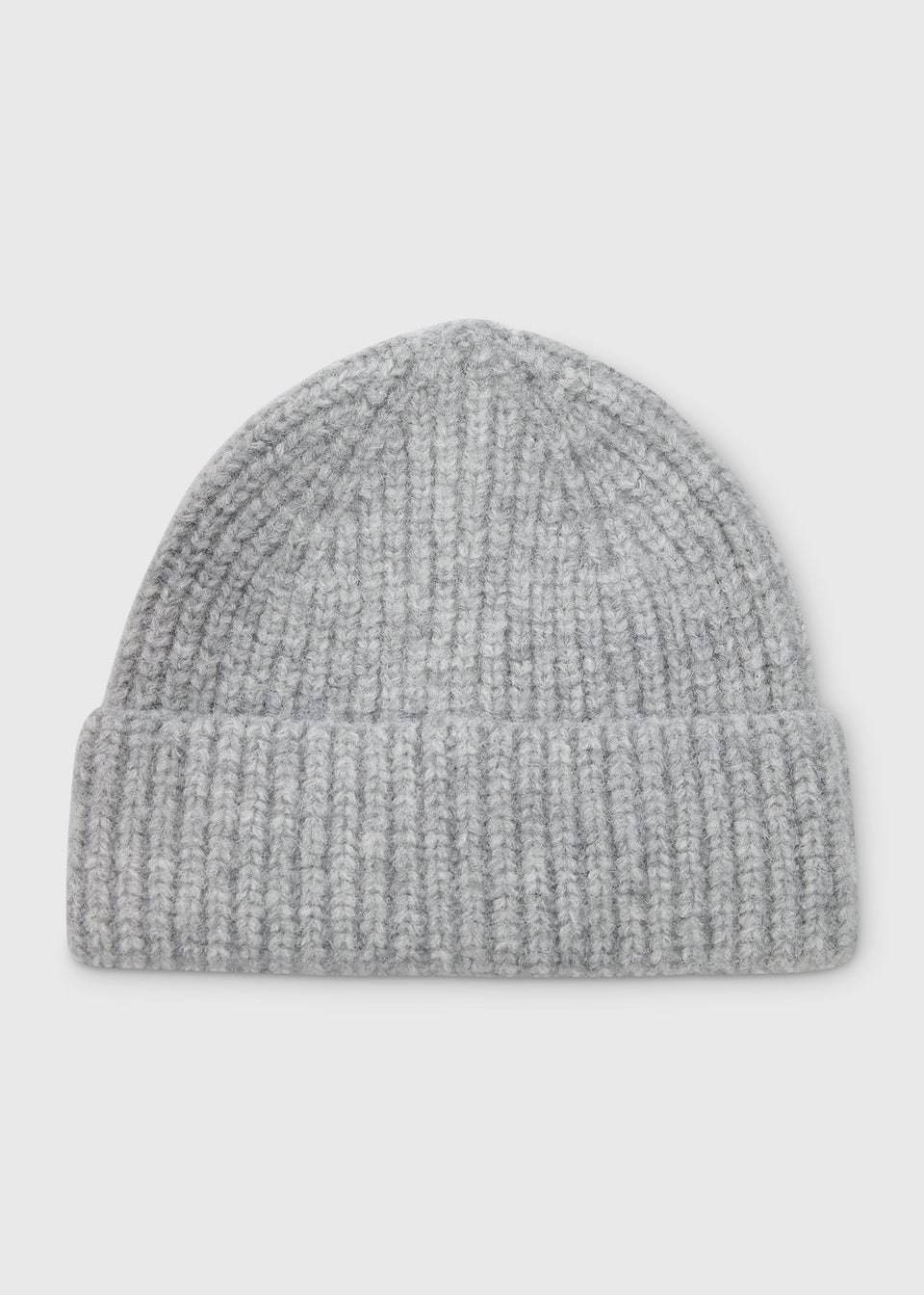 Grey Ribbed Beanie