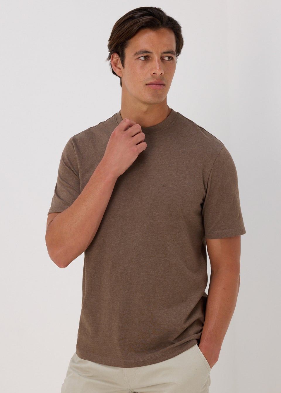 Brown Crewneck T Shirt