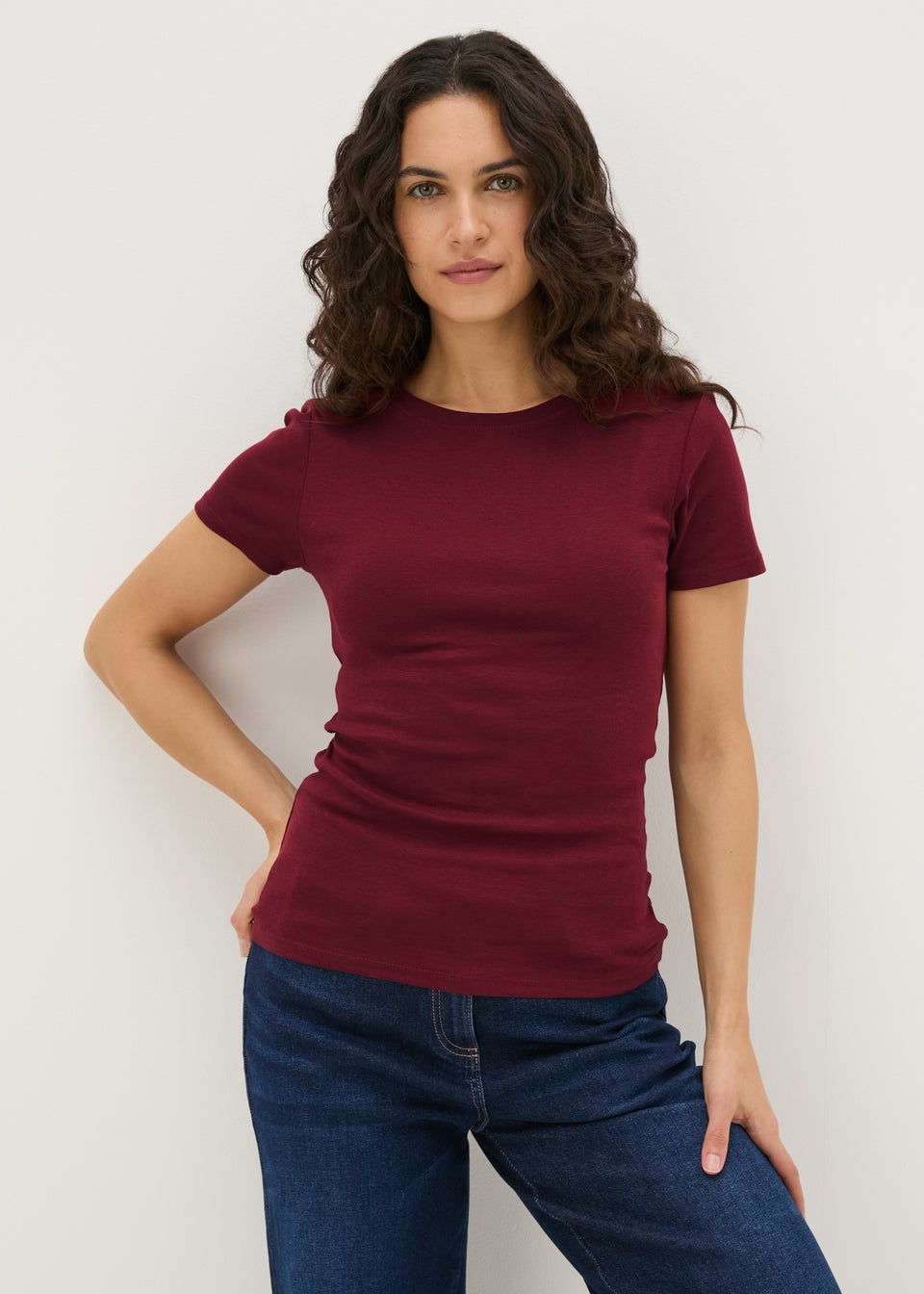 Burgundy Short Sleeve T Shirt