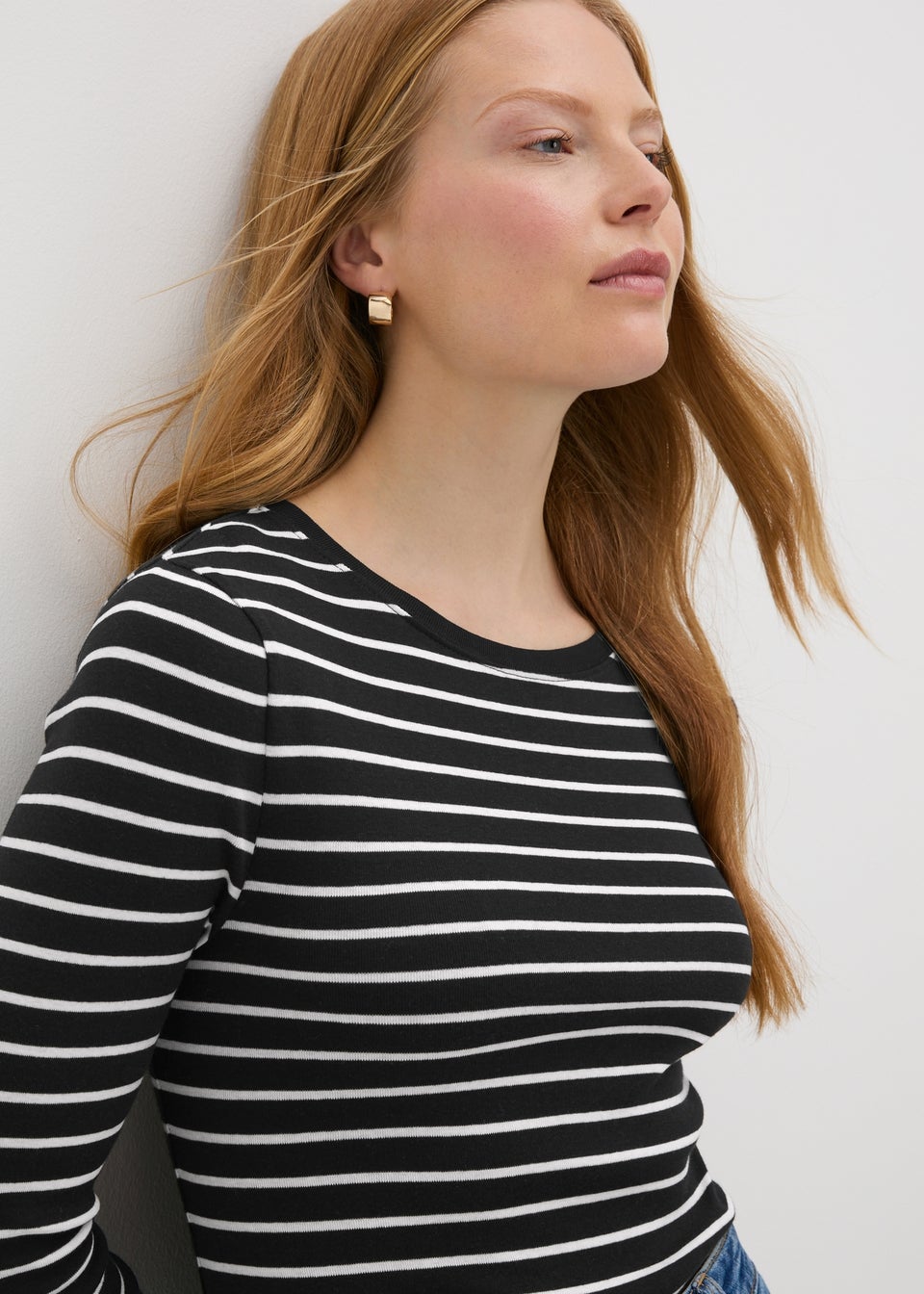 Black Stripe Long Sleeved Top