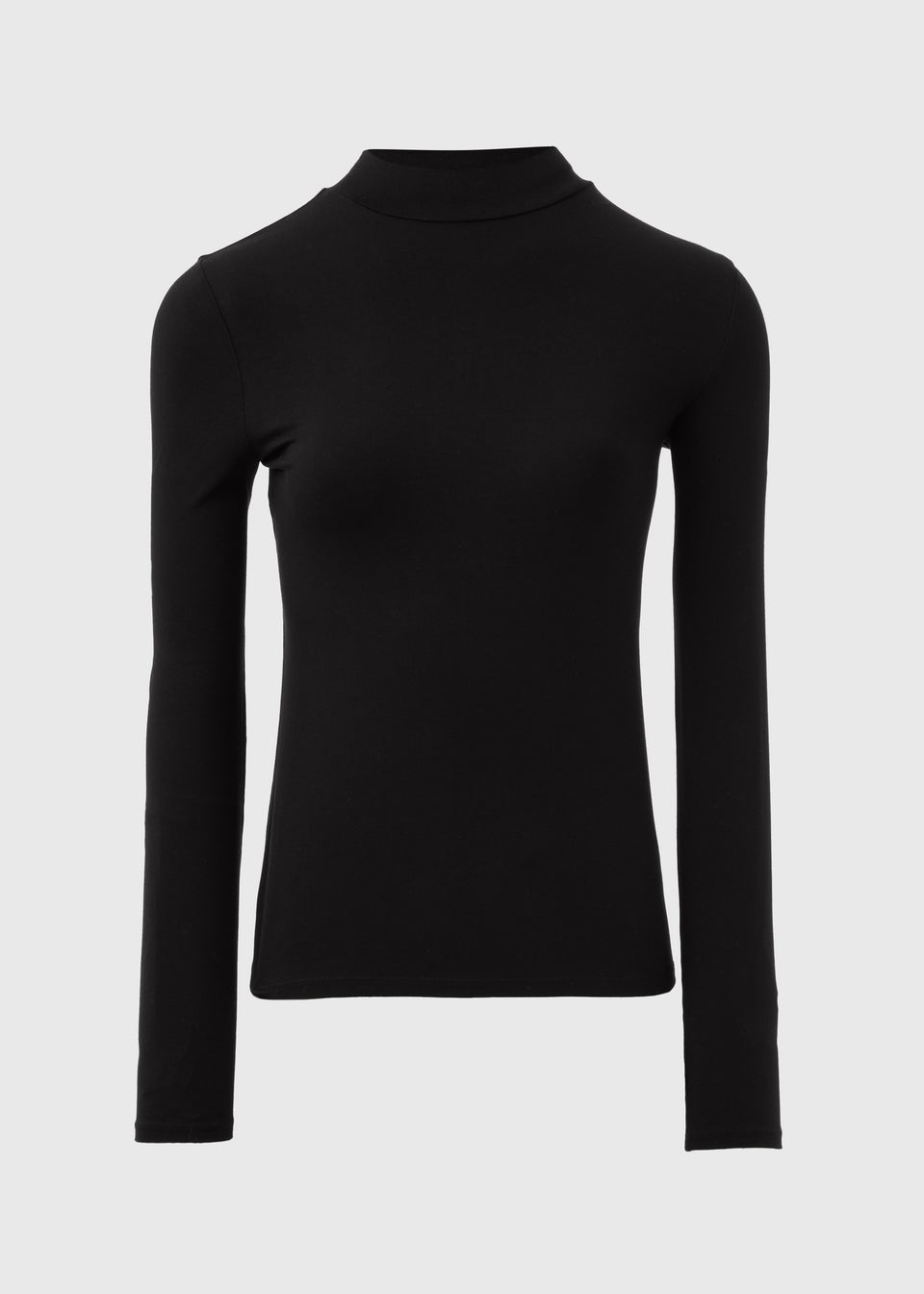 Plain black high neck top clearance