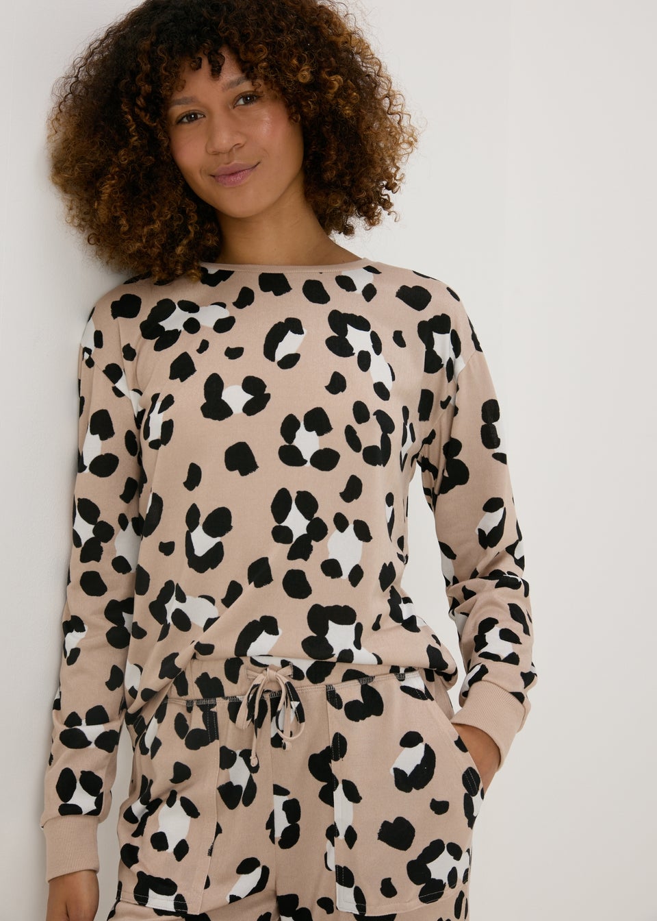 Leopard print lounge suit sale