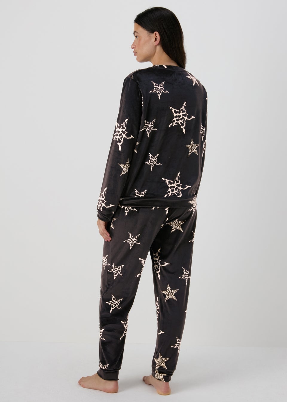 Black Star Print Lounge Set Matalan
