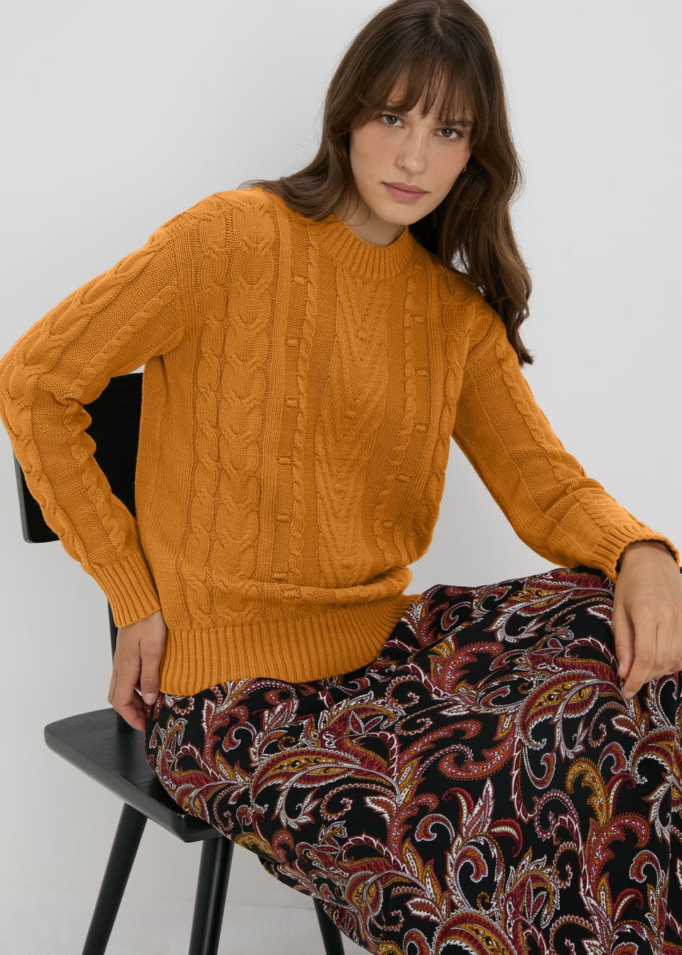 Mustard Cable Jumper Matalan