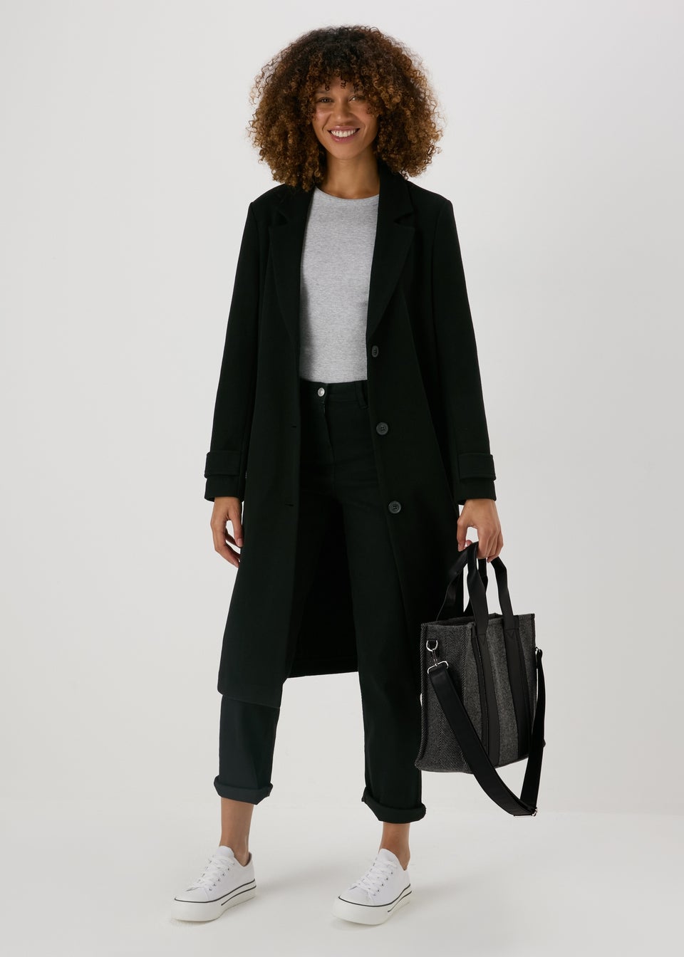 Black tote bag matalan hot sale
