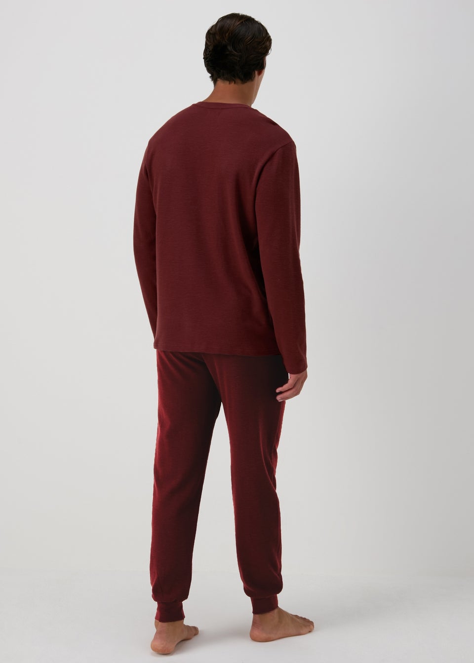 Burgundy Textured Pyjama Bottoms