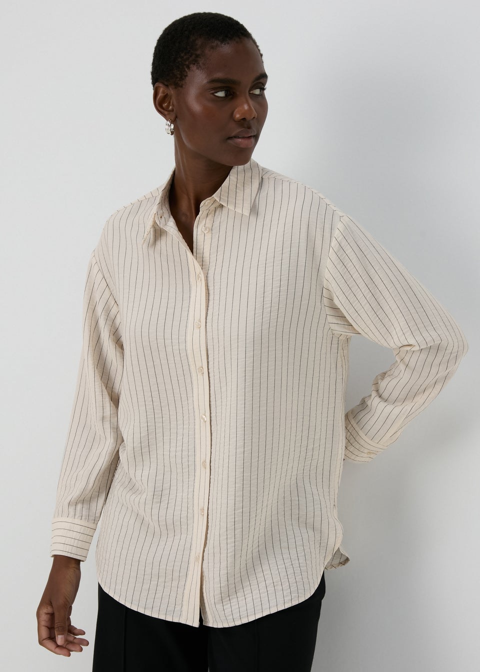 Et Vous Neutral Stripe Airflow Shirt Matalan