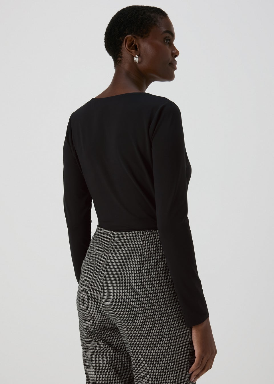Et Vous Black Square Neck Top