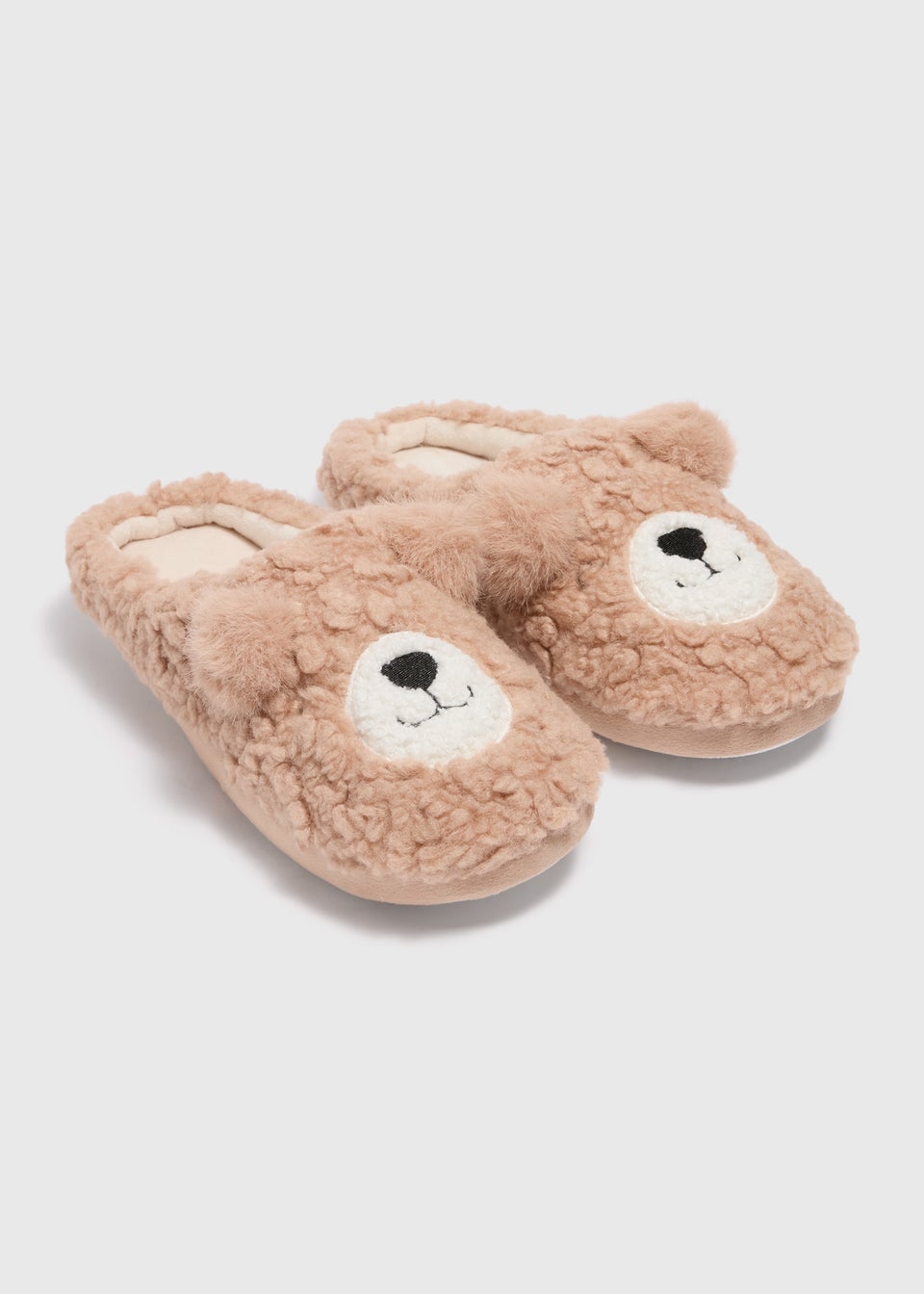 Brown Bear Design Slippers Matalan