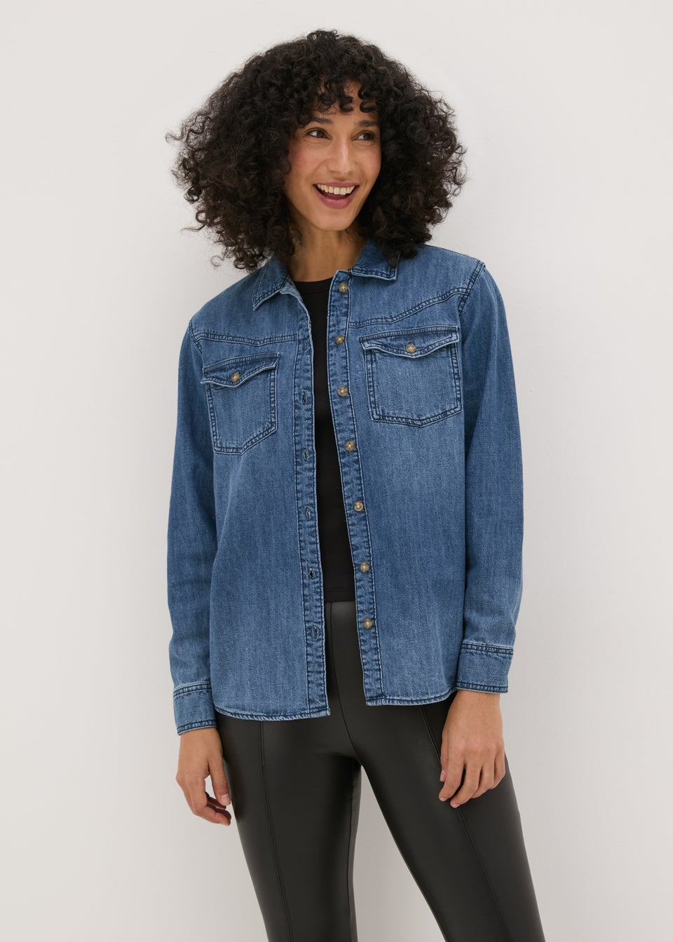 Blue Wash Denim Shirt