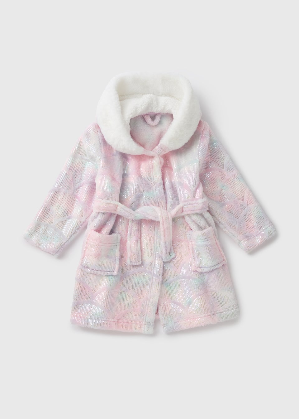 Girls Pink Mermaid Dressing Gown (1-7yrs)