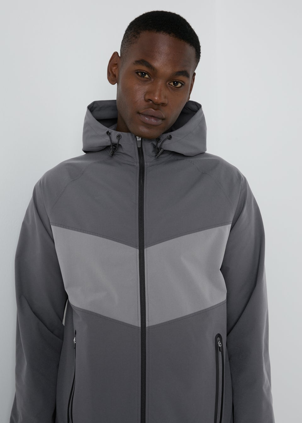 Black Zip Up Tracksuit Jacket Matalan