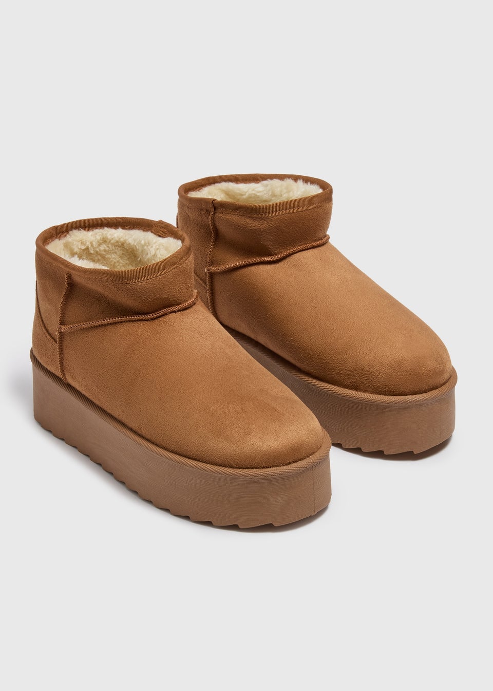 Tan Platform Snug Boots