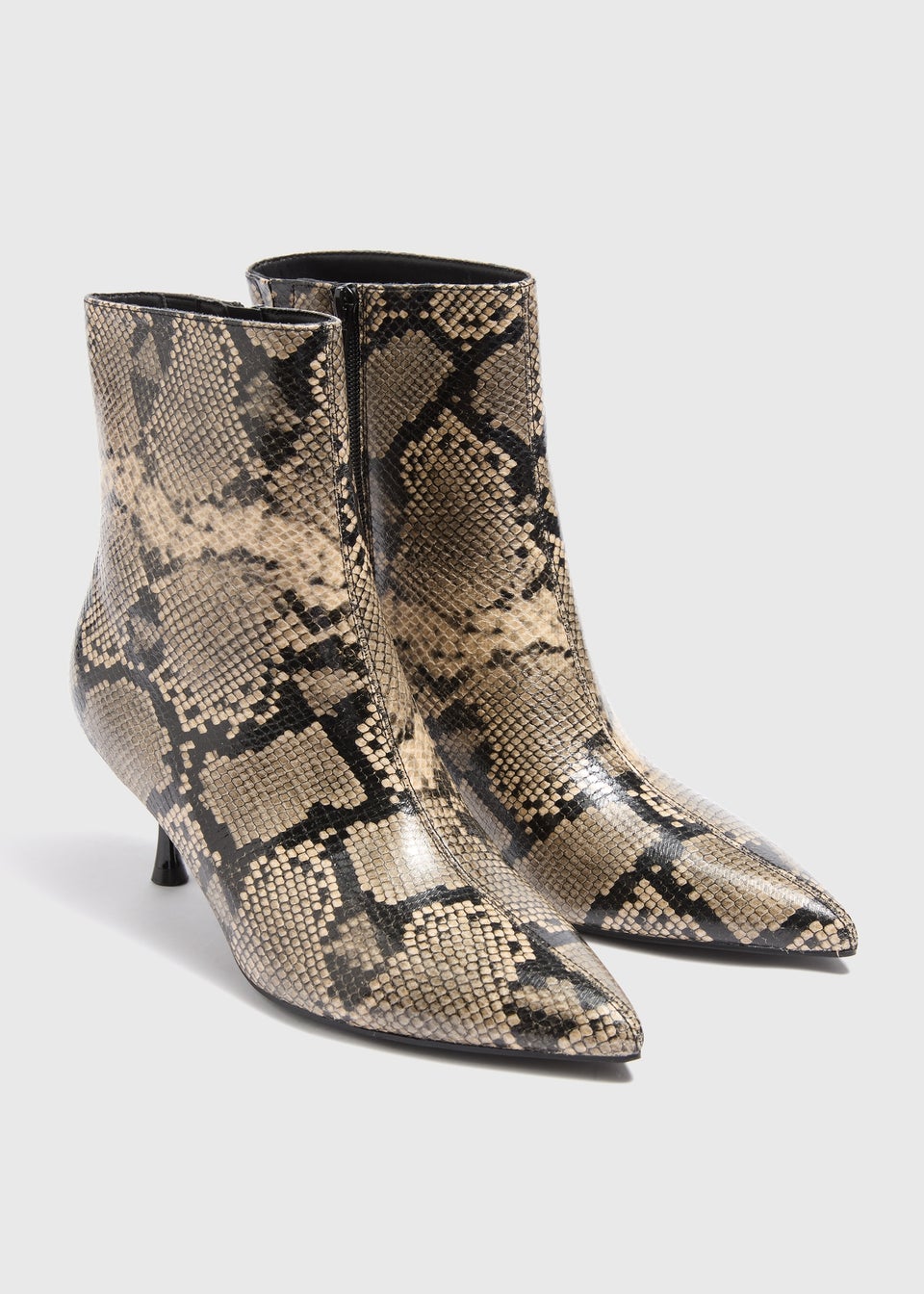 Snake Point Heeled Ankle Boot Matalan