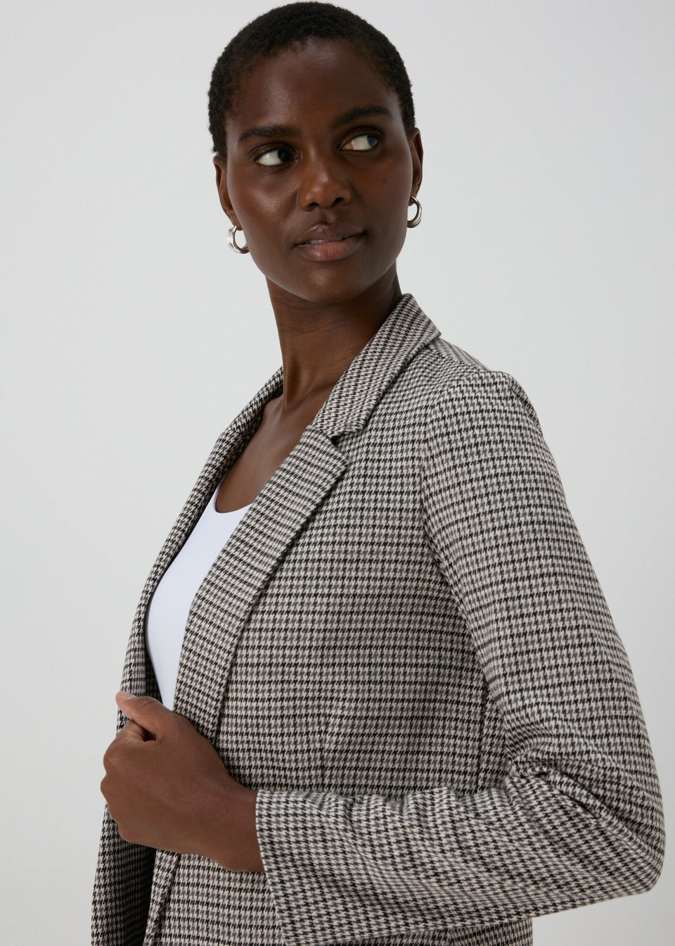 Et Vous Black Dogtooth Blazer Matalan