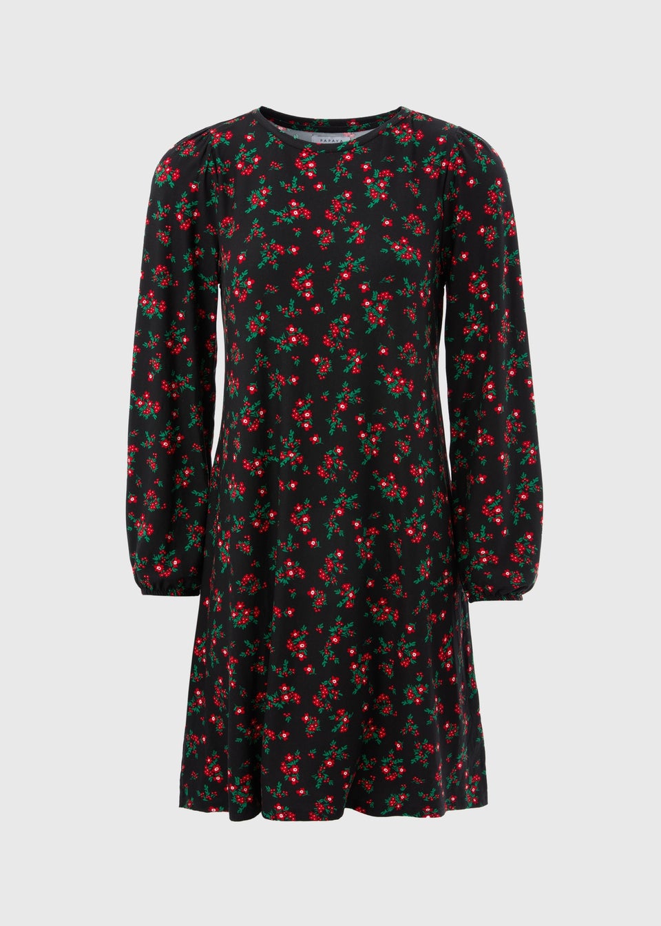 Black Floral Mini Dress