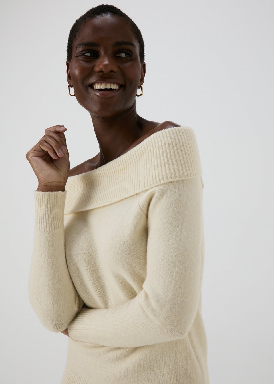 Cream bardot jumper online