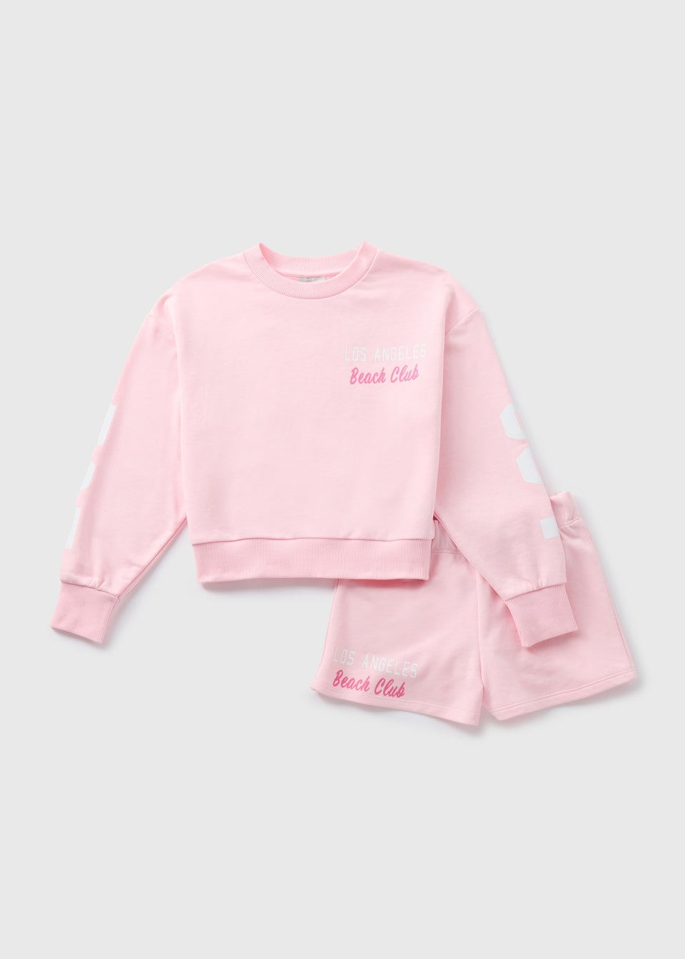 Girls Pink Sweatshirt & Joggers Set (7-15yrs)