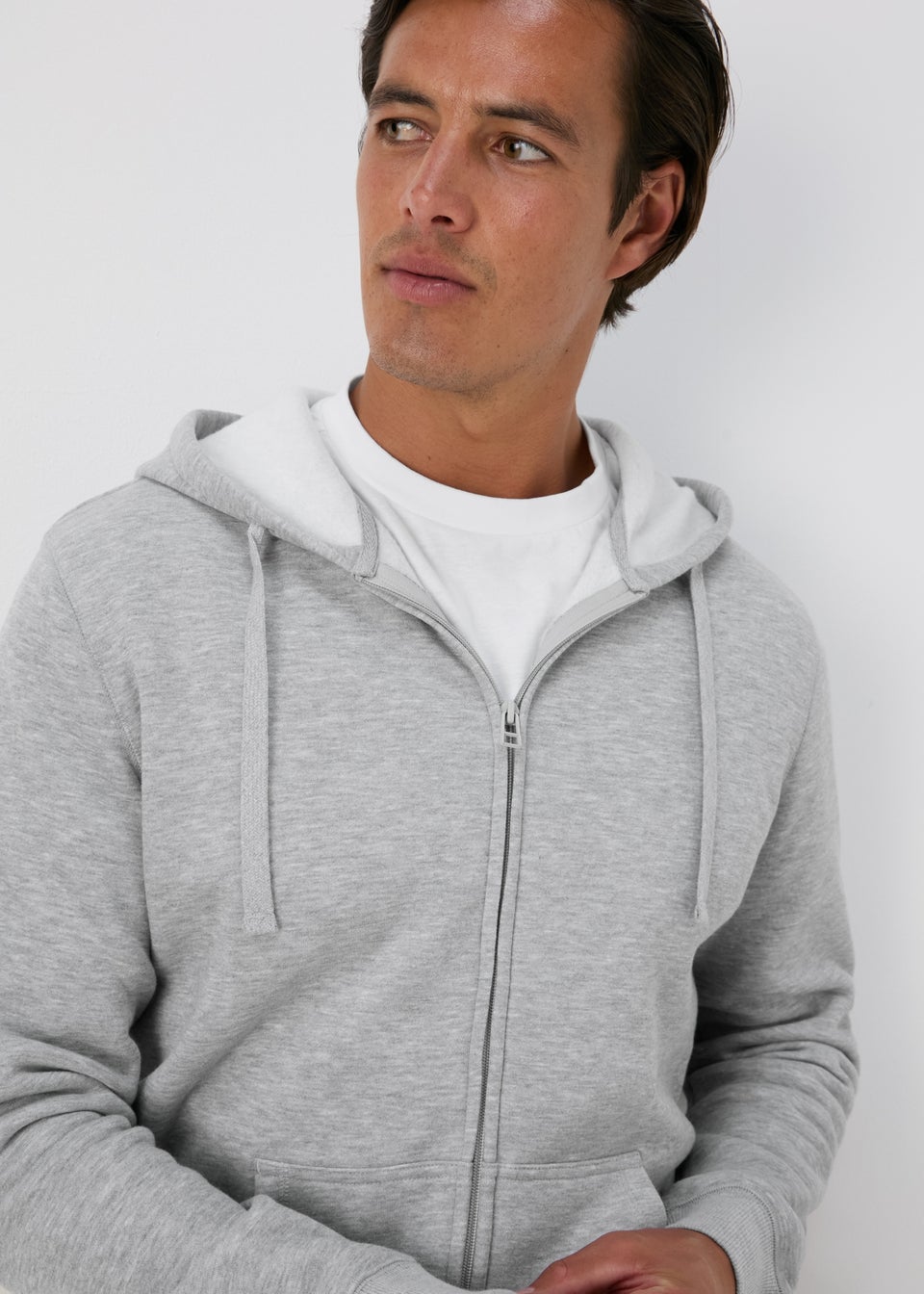 Cheap grey zip up hoodie hot sale