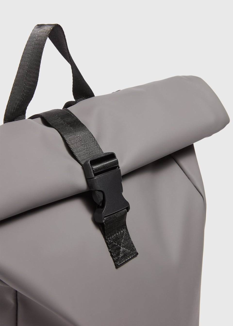 Charcoal Showerproof Roll Top Backpack Matalan