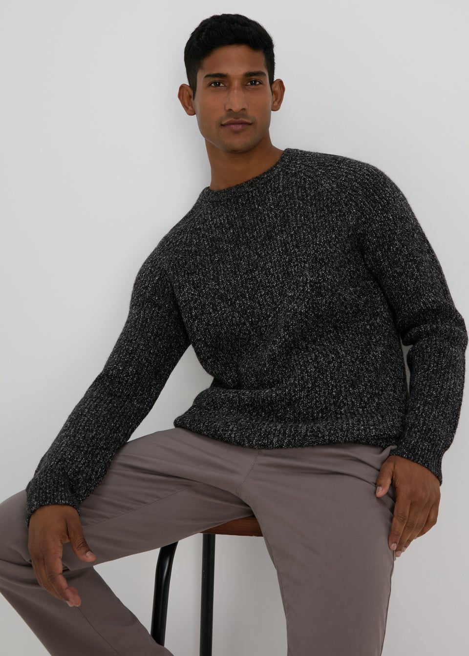 Charcoal Knit Jumper Matalan