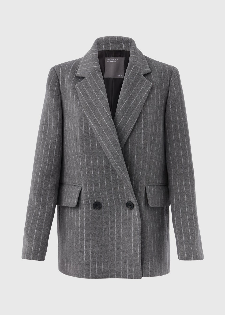 Papaya Petite Grey Pinstripe Blazer Matalan