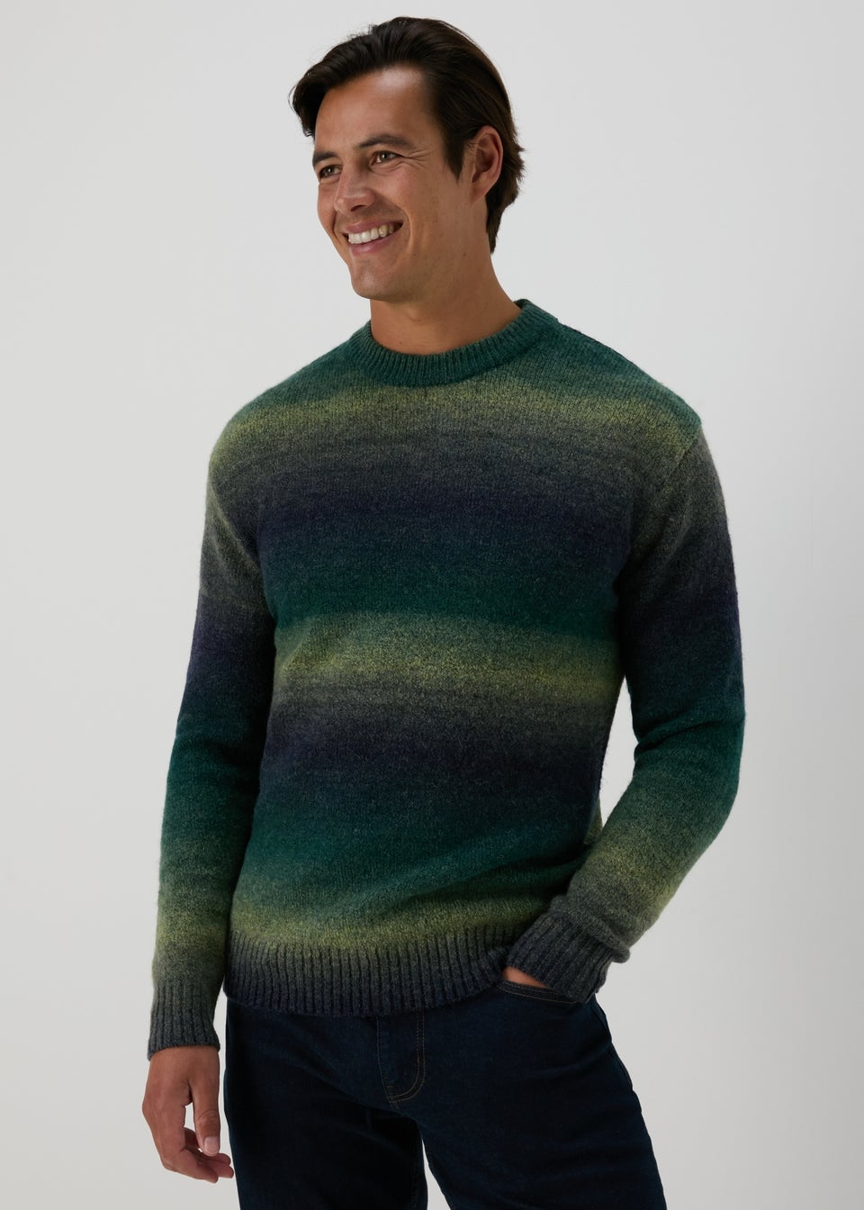 Green Ombre Knit Jumper Matalan